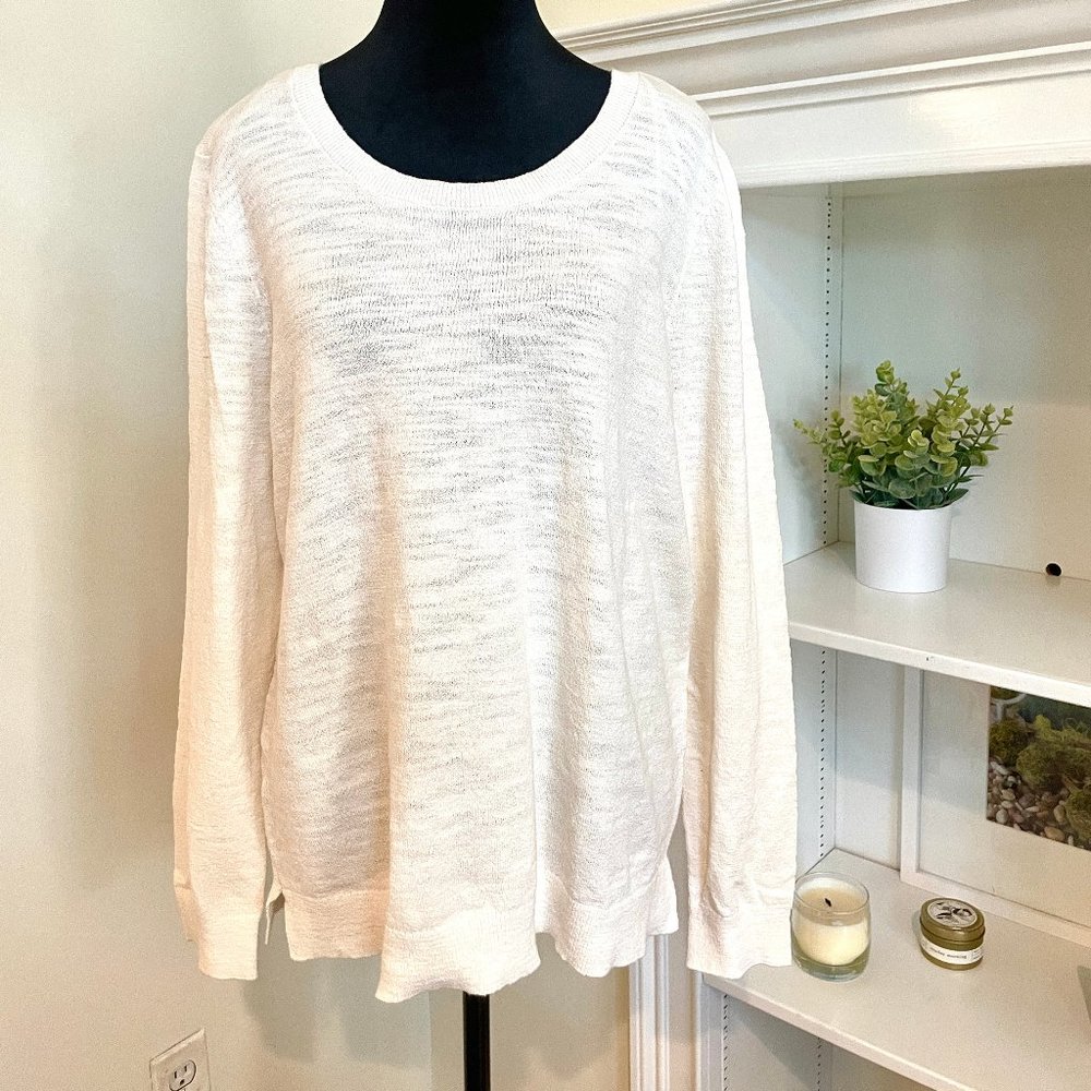 LOFT Womens Cream Sweater, Size XL, NWT